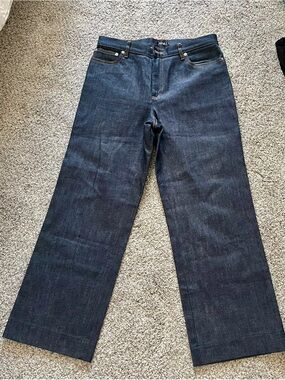 A.P.C. Women's Dark Indigo Wide-Leg Jeans
